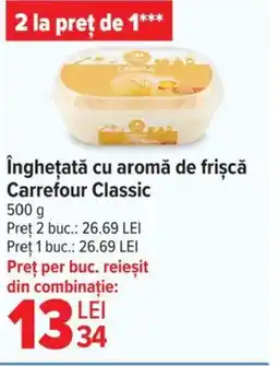 Carrefour îngheţată cu aromă de frișcă Carrefour Classic Ofertă