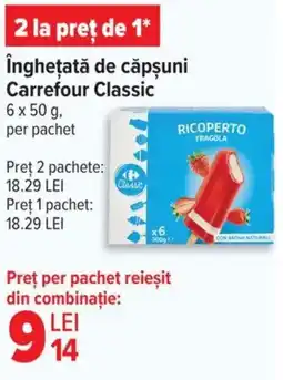 Carrefour îngheţată de căpşuni Carrefour Classic Ofertă