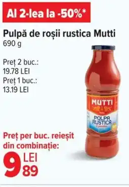 Carrefour Pulpă de roşii rustica Mutti Ofertă