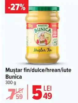 Carrefour Muştar fin/dulce/hrean/iute Bunica Ofertă