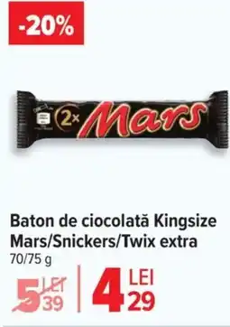 Carrefour Baton de ciocolată Kingsize Mars/Snickers/Twix extra Ofertă