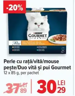 Carrefour Perle cu rațǎ/vitǎ/mouse peşte/Duo vită şi pui Gourmet Ofertă