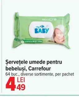 Carrefour Şerveţele umede pentru bebeluşi, Carrefour Ofertă