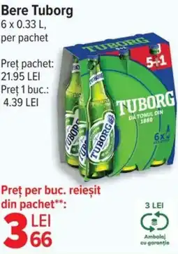 Carrefour Bere Tuborg Ofertă