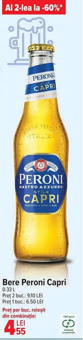 Carrefour Bere Peroni Capri Ofertă