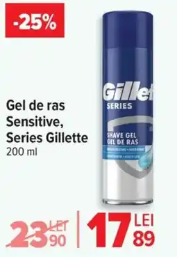 Carrefour Gel de ras Sensitive, Series Gillette Ofertă