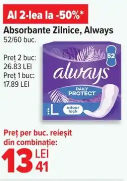 Carrefour Absorbante Zilnice, Always Ofertă