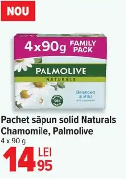 Carrefour Pachet săpun solid Naturals Chamomile, Palmolive Ofertă