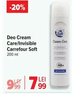 Carrefour Deo Cream Care/Invisible Carrefour Soft Ofertă