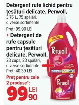 Carrefour Detergent rufe lichid pentru țesături delicate, Perwoll Ofertă