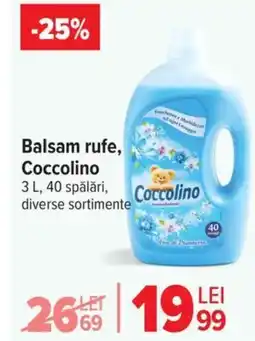 Carrefour Balsam rufe, Coccolino Ofertă