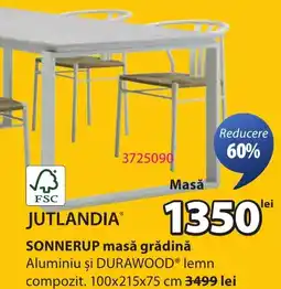JYSK SONNERUP masă grădină Ofertă