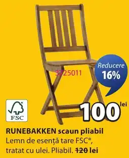 JYSK RUNEBAKKEN scaun pliabil Ofertă
