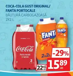 Auchan COCA-COLA Gust original/ FANTA portocale băutură carbogazoasă Ofertă