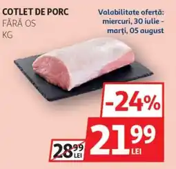 Auchan Cotlet de porc fără os Ofertă