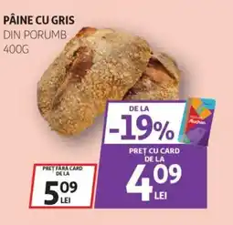 Auchan Pâine cu gris din porumb Ofertă