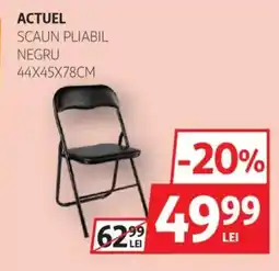 Auchan Actuel Scaun pliabil negru Ofertă
