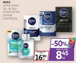 Auchan NIVEA After shave/ gel de ras/ spumă de ras Ofertă