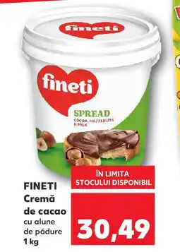 Kaufland FINETI Cremă de cacao Ofertă