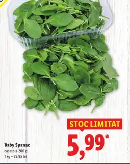 Lidl Baby Spanac Ofertă