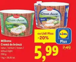 Lidl Milbona Cremă de brânză Ofertă