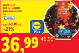 Lidl Chef Select Tort cu ciocolată şi aromă de vanilie Ofertă
