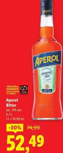 Lidl Aperol Bitter Ofertă