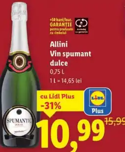 Lidl Allini Vin spumant dulce Ofertă