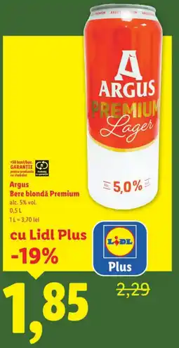Lidl Argus Bere blondǎ Premium Ofertă