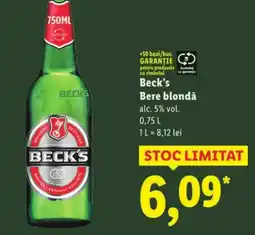 Lidl Beck's Bere blondǎ Ofertă