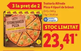 Lidl Trattoria Alfredo Pizza 4 tipuri de brânză Ofertă