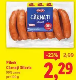 Lidl Pikok Cârnaţi Silezia Ofertă