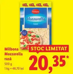 Lidl Milbona Mozzarella rasǎ Ofertă