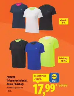 Lidl CRIVIT Tricou funcțional, damǎ / bărbați Ofertă
