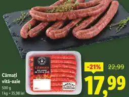 Lidl Cârnaţi vitǎ-oaie Ofertă