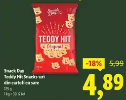Lidl Snack Day Teddy Hit Snacks-uri din cartofi cu sare Ofertă