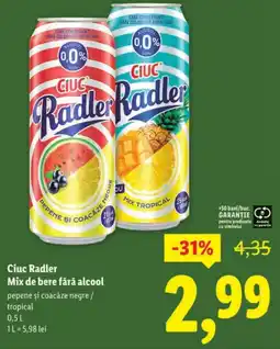 Lidl Ciuc Radler Mix de bere fără alcool Ofertă