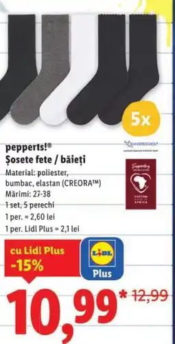 Lidl Pepperts! Şosete fete / băieţi Ofertă