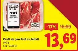 Lidl Ceafă de porc fără os, feliată Ofertă