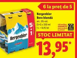 Lidl Bergenbier Bere blondǎ Ofertă