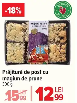 Carrefour Market Prăjitură de post cu magiun de prune Ofertă