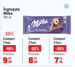 Carrefour Market înghețată Milka Ofertă