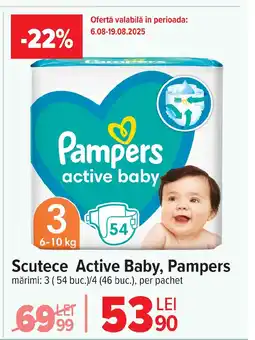 Carrefour Market Scutece Active Baby, Pampers Ofertă