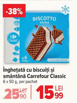 Carrefour Market îngheţată cu biscuiți și smântână Carrefour Classic Ofertă