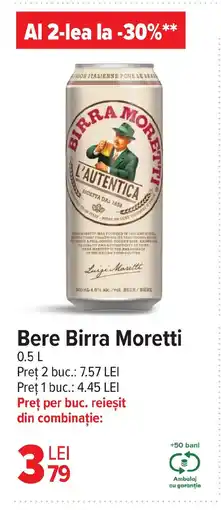 Carrefour Market Bere Birra Moretti Ofertă