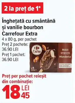 Carrefour înghețată cu smântână şi vanilie bourbon Carrefour Extra Ofertă