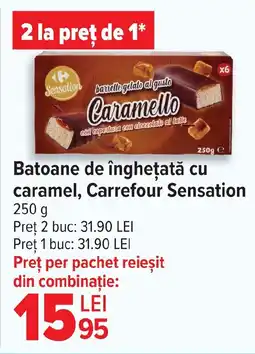 Carrefour Batoane de îngheţată cu caramel, Carrefour Sensation Ofertă