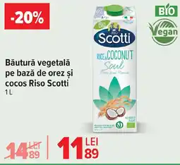 Carrefour Băutură vegetală pe bază de orez şi cocos Riso Scotti Ofertă