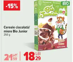 Carrefour Cereale ciocolată/ miere Bio Junior Ofertă