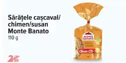 Carrefour Sărăţele caşcaval/ chimen/susan Monte Banato Ofertă